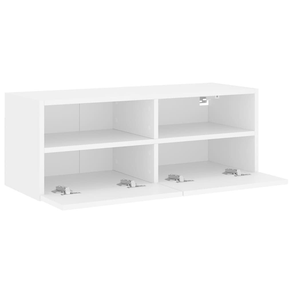 vidaXL TV Wall Cabinet White 80x30x30 cm Engineered Wood