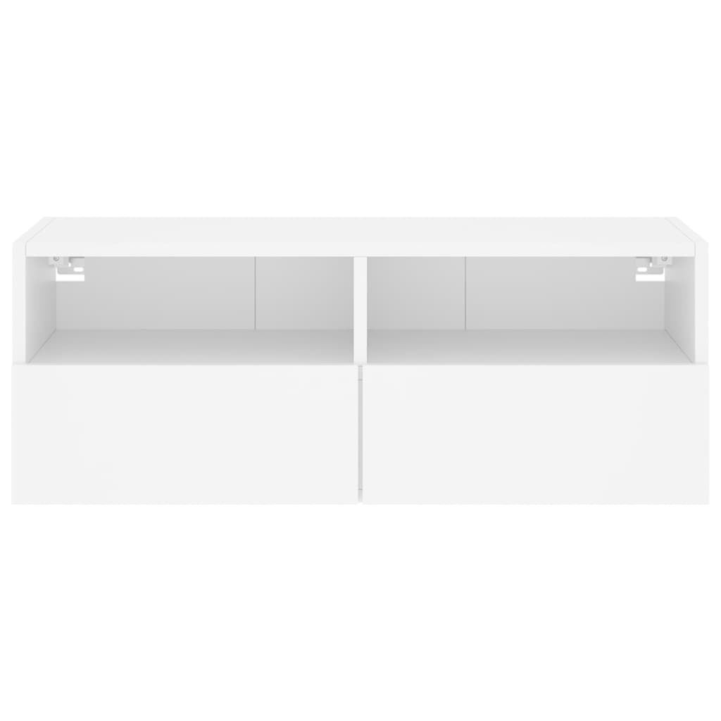 vidaXL TV Wall Cabinet White 80x30x30 cm Engineered Wood
