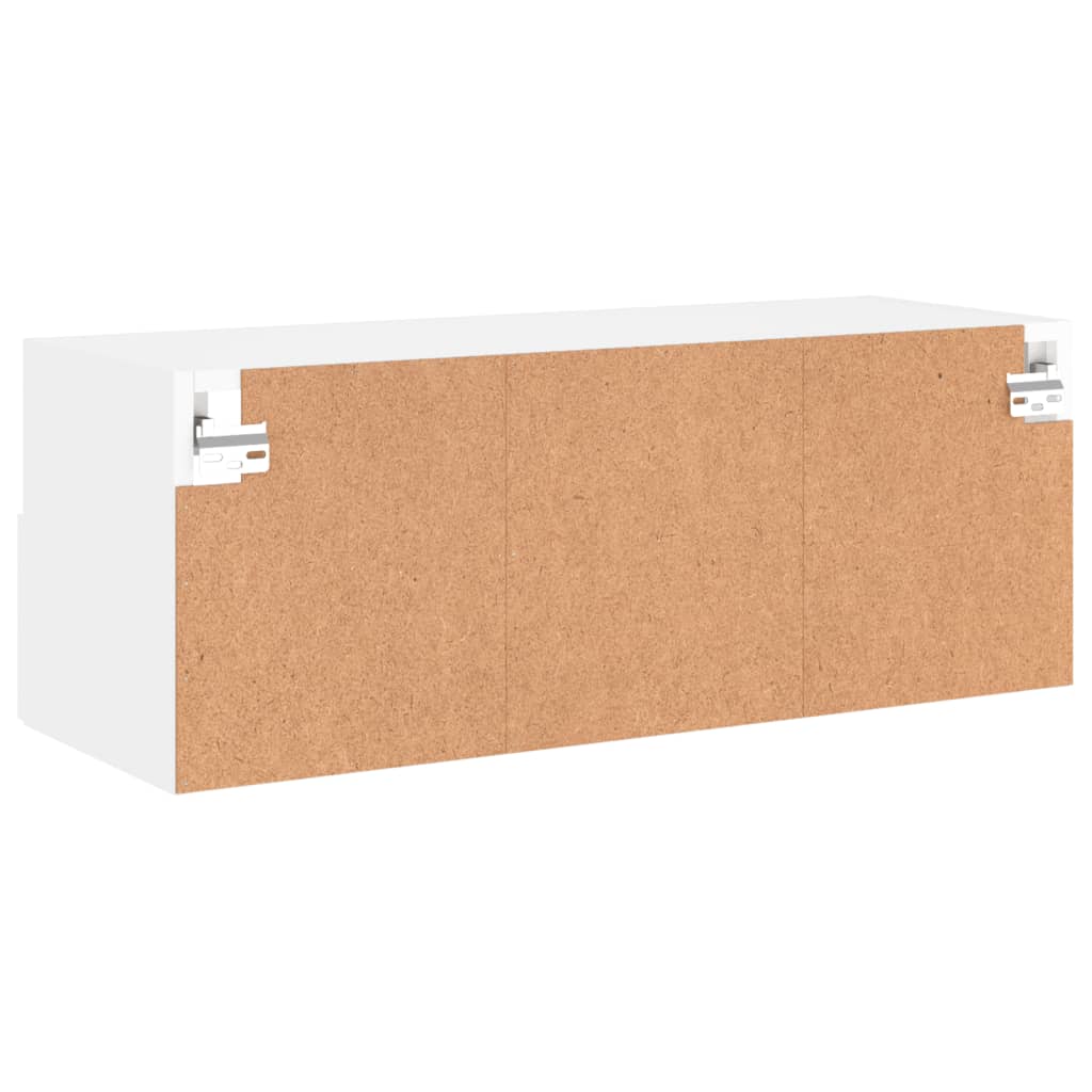 vidaXL TV Wall Cabinet White 80x30x30 cm Engineered Wood