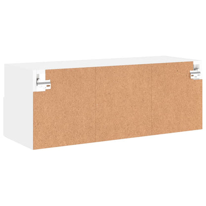 vidaXL TV Wall Cabinet White 80x30x30 cm Engineered Wood