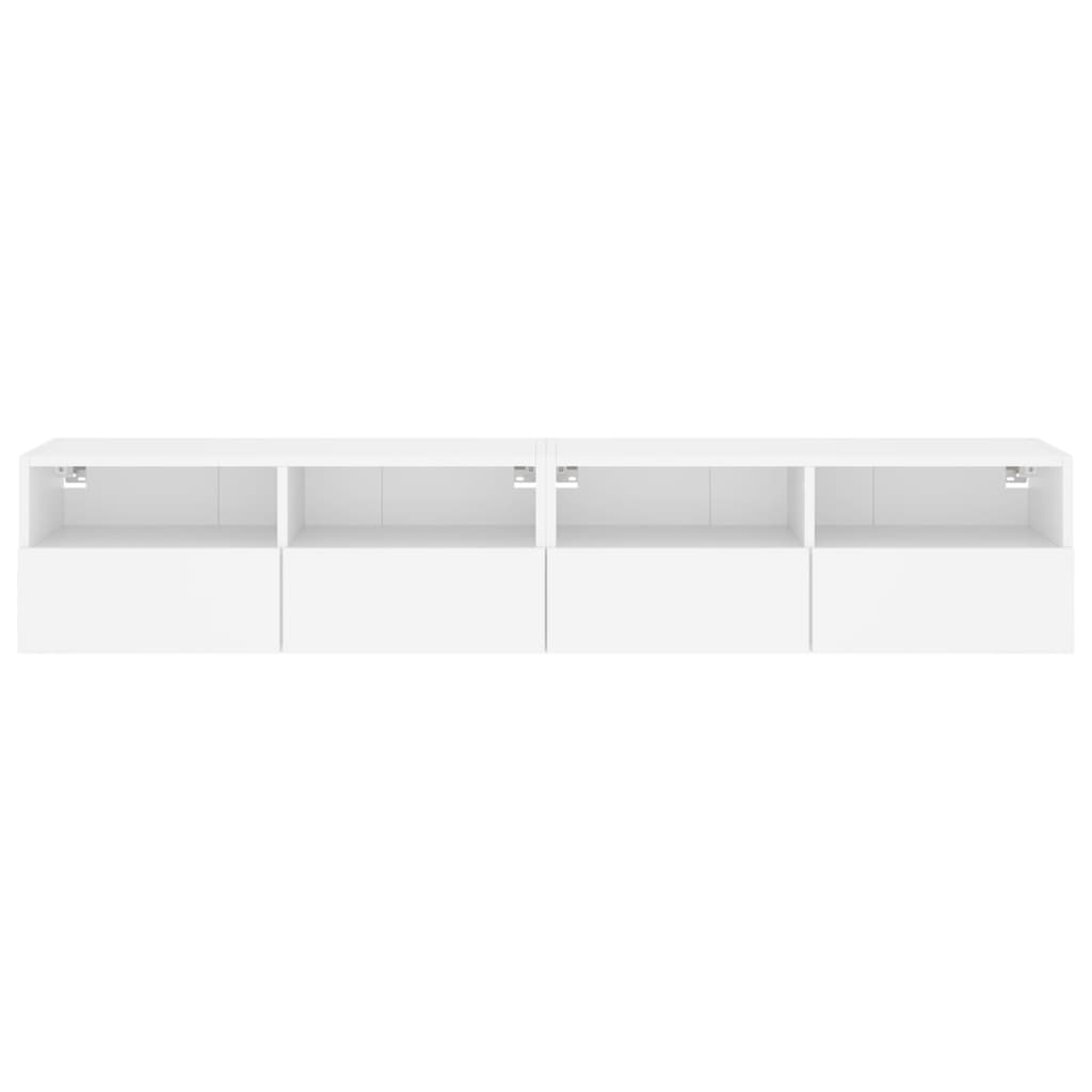 vidaXL TV Wall Cabinets 2 pcs White 80x30x30 cm Engineered Wood