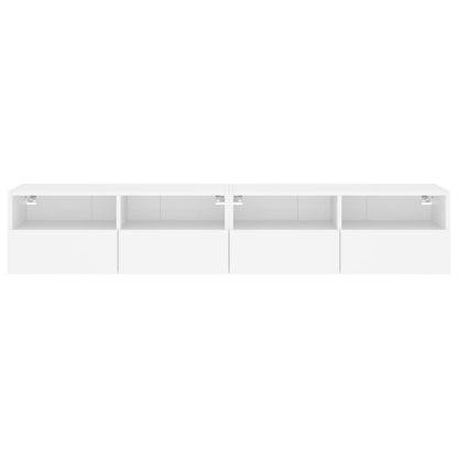 vidaXL TV Wall Cabinets 2 pcs White 80x30x30 cm Engineered Wood