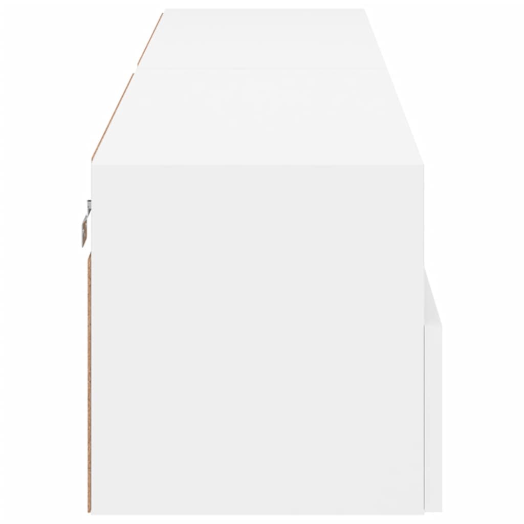 vidaXL TV Wall Cabinets 2 pcs White 80x30x30 cm Engineered Wood