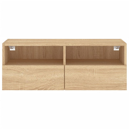 vidaXL TV Wall Cabinet Sonoma Oak 80x30x30 cm Engineered Wood