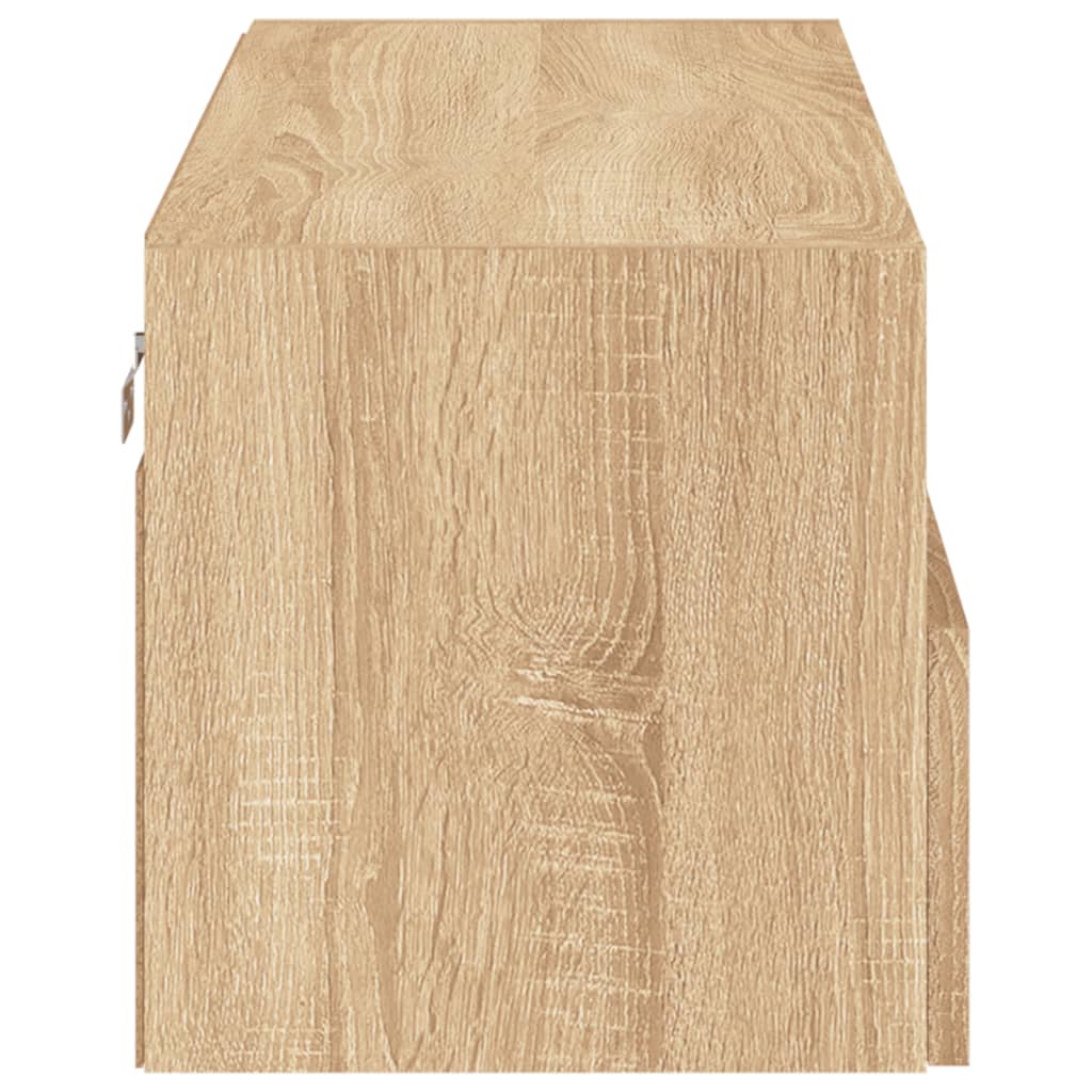 vidaXL TV Wall Cabinet Sonoma Oak 80x30x30 cm Engineered Wood