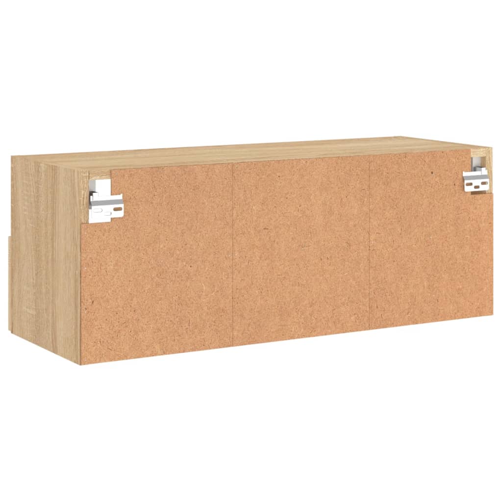 vidaXL TV Wall Cabinet Sonoma Oak 80x30x30 cm Engineered Wood