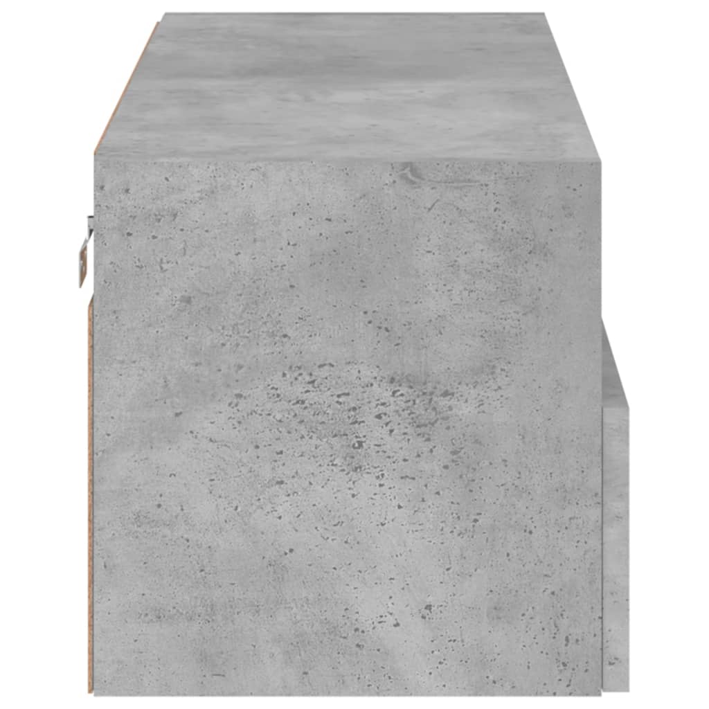 vidaXL TV Wall Cabinet Concrete Grey 80x30x30 cm Engineered Wood
