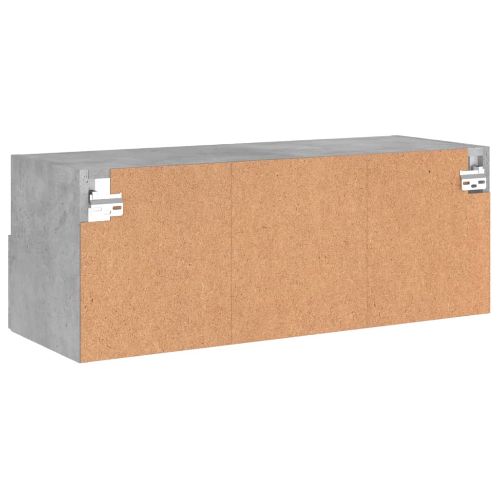 vidaXL TV Wall Cabinet Concrete Grey 80x30x30 cm Engineered Wood