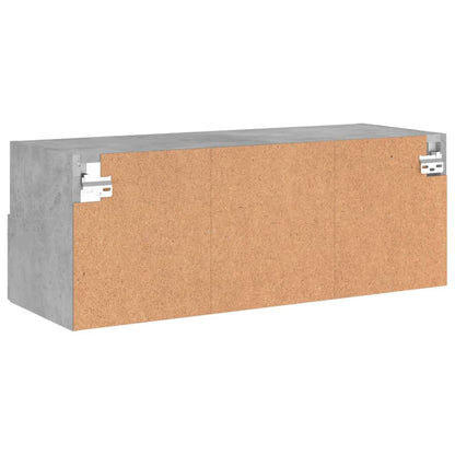 vidaXL TV Wall Cabinet Concrete Grey 80x30x30 cm Engineered Wood