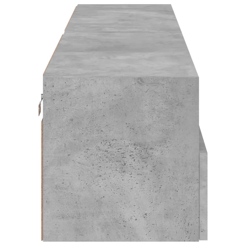 vidaXL TV Wall Cabinets 2 pcs Concrete Grey 80x30x30 cm Engineered Wood