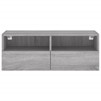 vidaXL TV Wall Cabinet Grey Sonoma 80x30x30 cm Engineered Wood