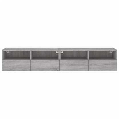 vidaXL TV Wall Cabinets 2 pcs Grey Sonoma 80x30x30 cm Engineered Wood