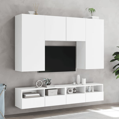 vidaXL TV Wall Cabinet White 100x30x30 cm Engineered Wood