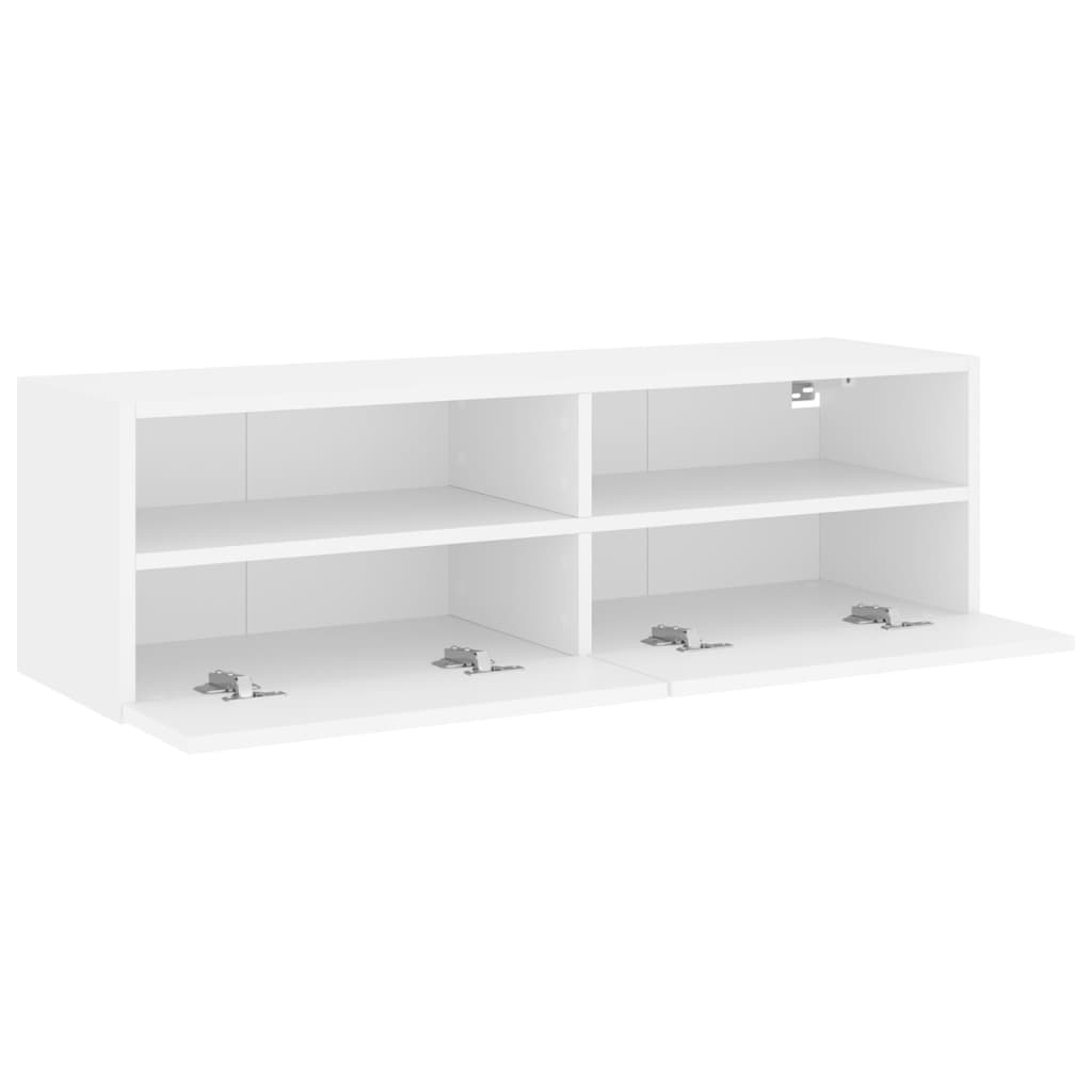 vidaXL TV Wall Cabinet White 100x30x30 cm Engineered Wood