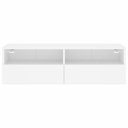 vidaXL TV Wall Cabinet White 100x30x30 cm Engineered Wood
