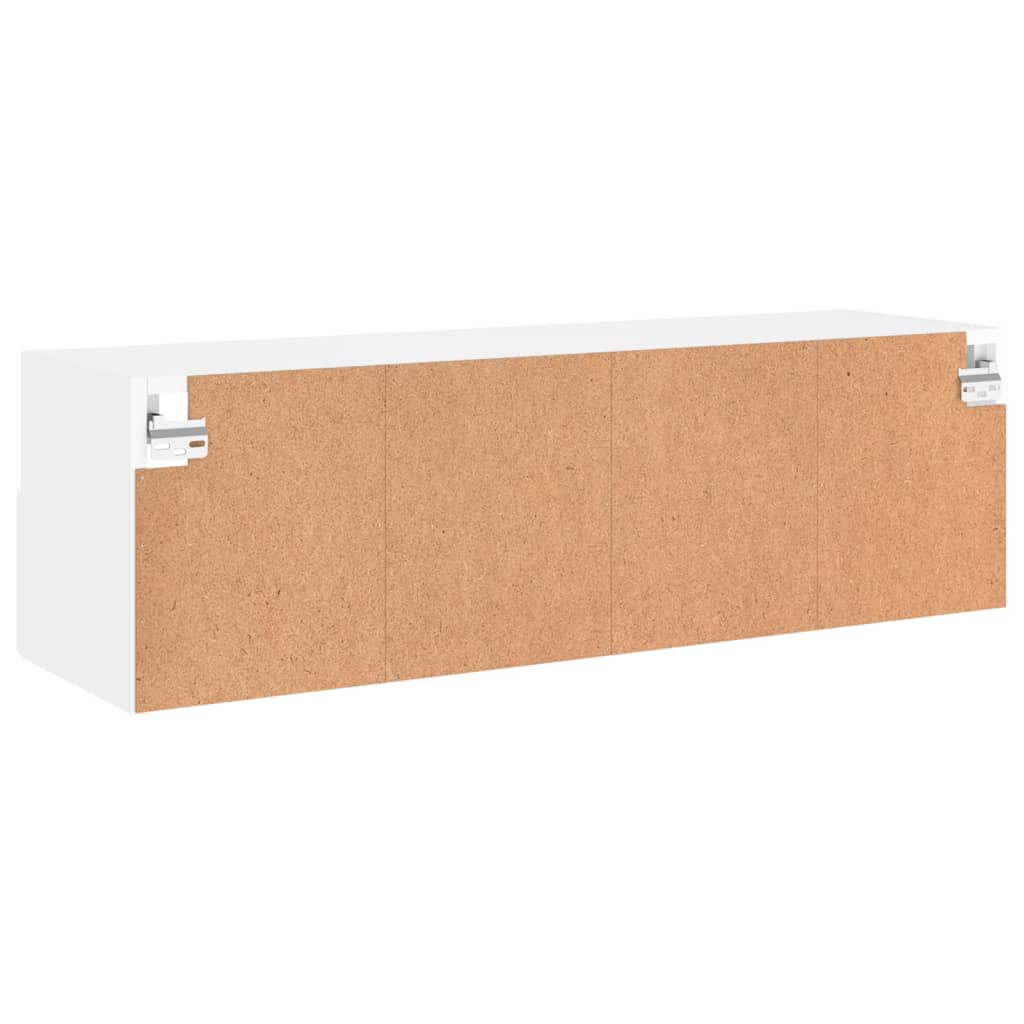 vidaXL TV Wall Cabinet White 100x30x30 cm Engineered Wood