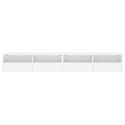 vidaXL TV Wall Cabinets 2 pcs White 100x30x30 cm Engineered Wood