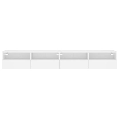 vidaXL TV Wall Cabinets 2 pcs White 100x30x30 cm Engineered Wood