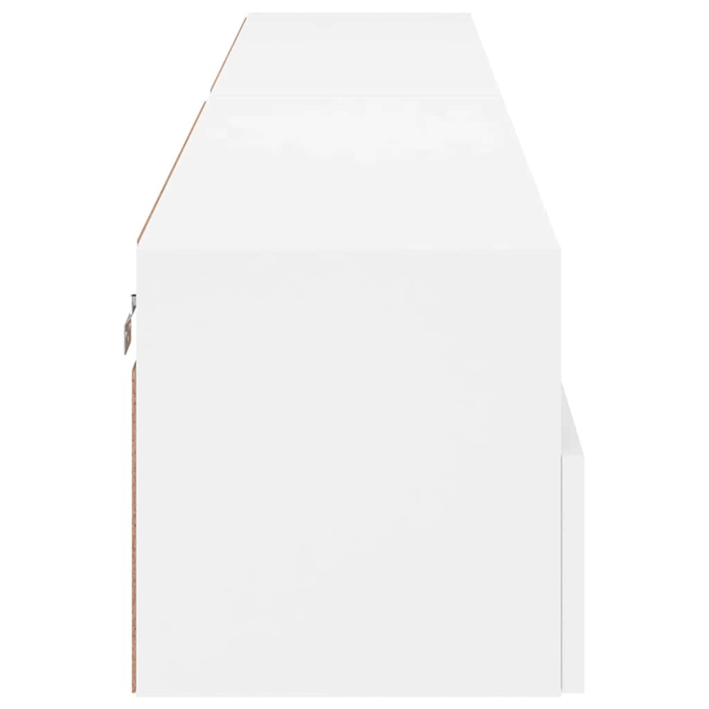 vidaXL TV Wall Cabinets 2 pcs White 100x30x30 cm Engineered Wood