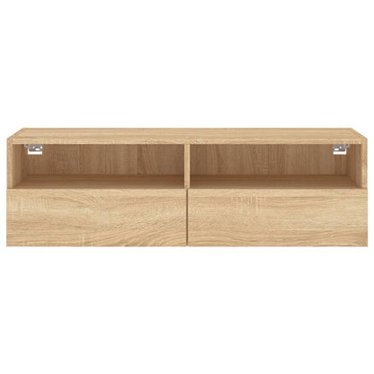 vidaXL TV Wall Cabinet Sonoma Oak 100x30x30 cm Engineered Wood