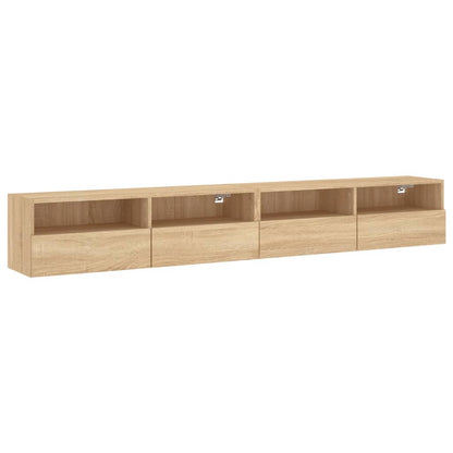 vidaXL TV Wall Cabinet | Set of 2 | Sonoma oak | Engineered wood | Medium