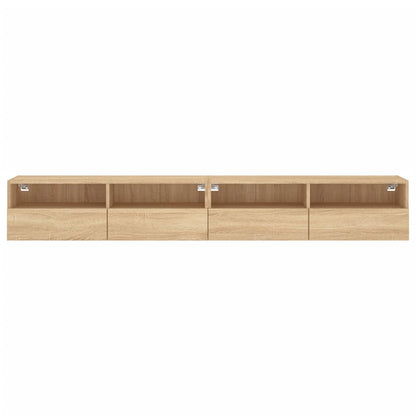 vidaXL TV Wall Cabinet | Set of 2 | Sonoma oak | Engineered wood | Medium