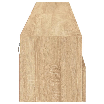vidaXL TV Wall Cabinet | Set of 2 | Sonoma oak | Engineered wood | Medium