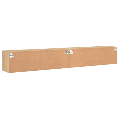 vidaXL TV Wall Cabinet | Set of 2 | Sonoma oak | Engineered wood | Medium