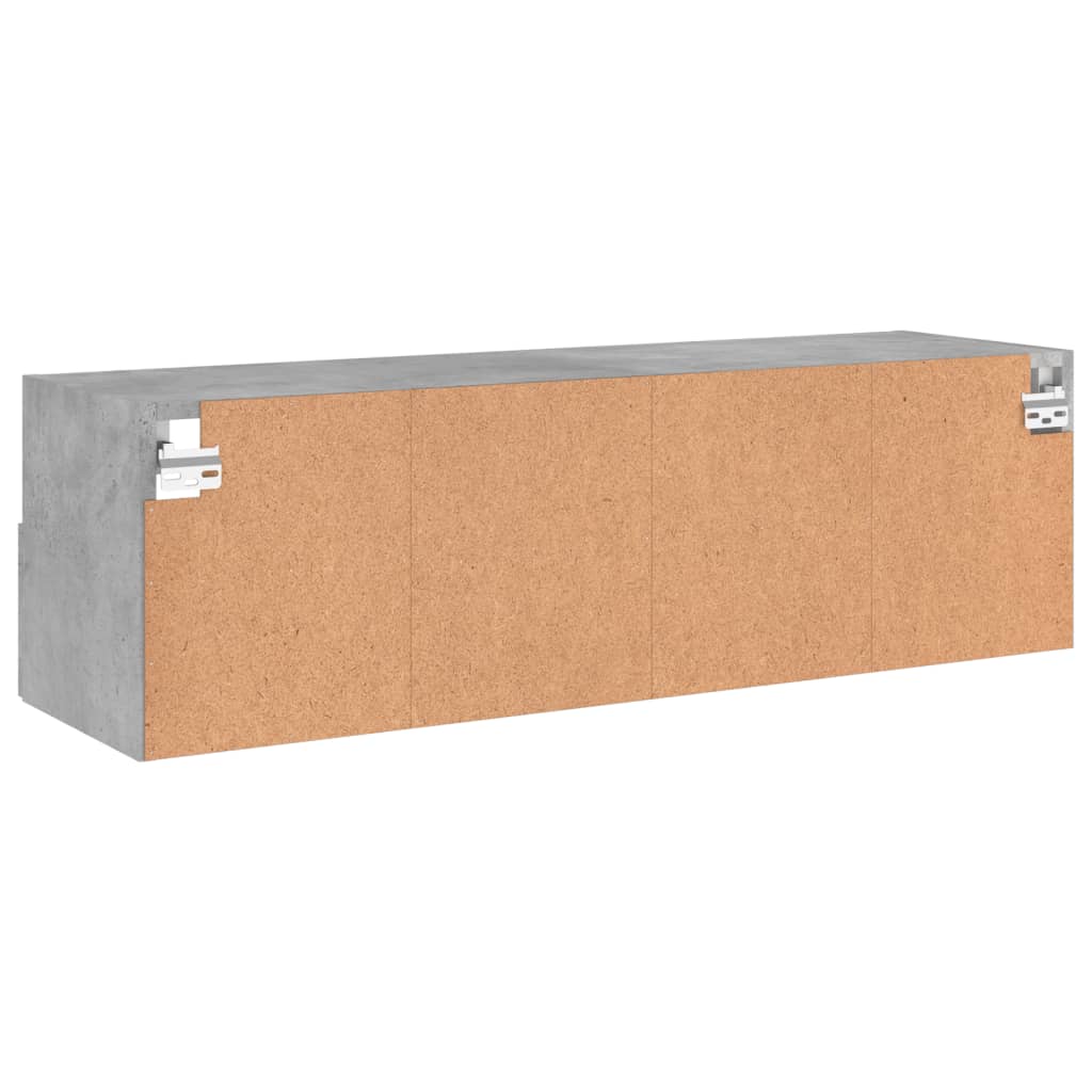 vidaXL TV Wall Cabinet Concrete Grey 100x30x30 cm Engineered Wood