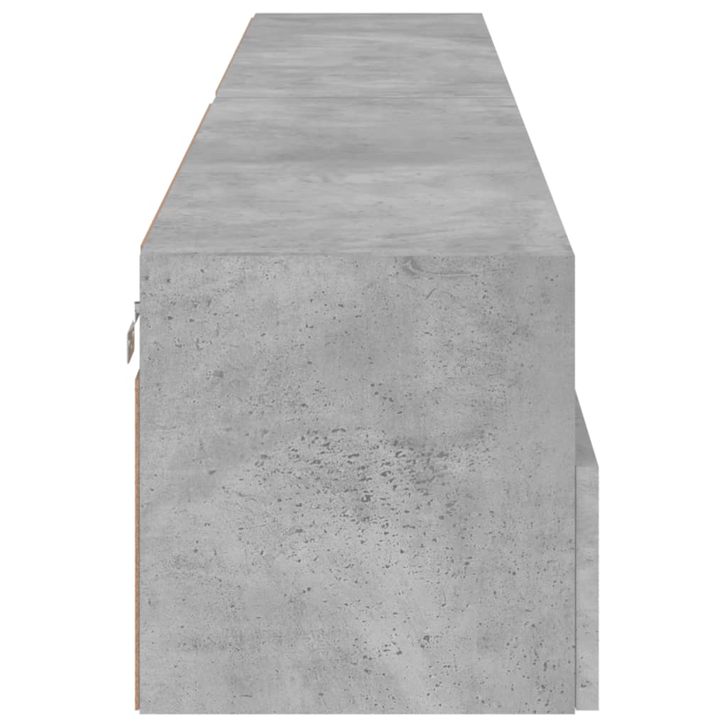 vidaXL TV Wall Cabinet | Set of 2 | Concrete Grey | Engineered Wood | Medium
