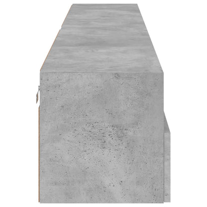 vidaXL TV Wall Cabinet | Set of 2 | Concrete Grey | Engineered Wood | Medium