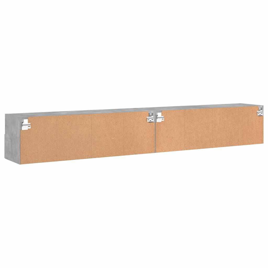 vidaXL TV Wall Cabinets 2 pcs Concrete Grey 100x30x30 cm
