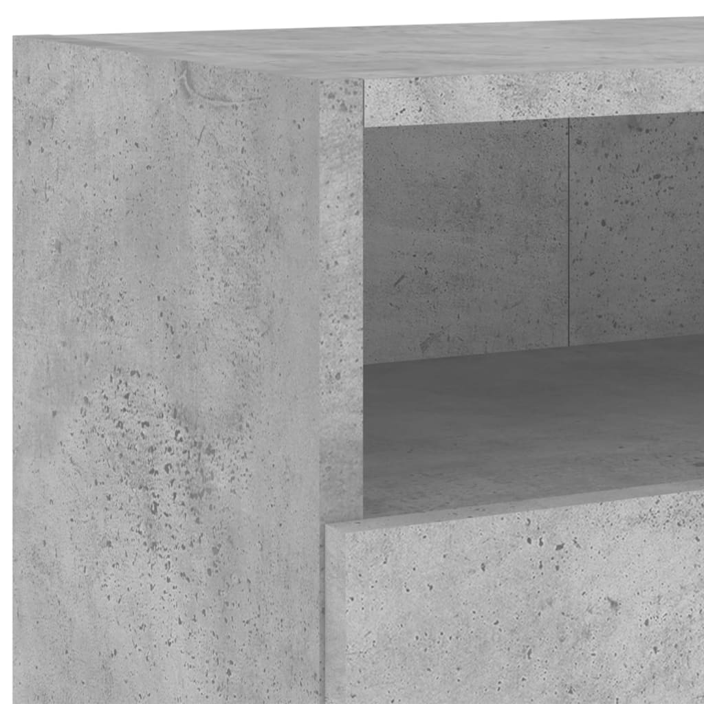 vidaXL TV Wall Cabinet | Set of 2 | Concrete Grey | Engineered Wood | Medium