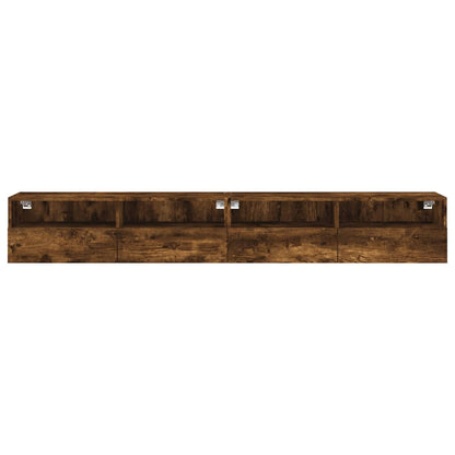 vidaXL TV Wall Cabinet | Set of 2 | Smoked Oak | Engineered Wood