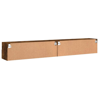 vidaXL TV Wall Cabinets 2 pcs Smoked Oak 100x30x30 cm Engineered Wood