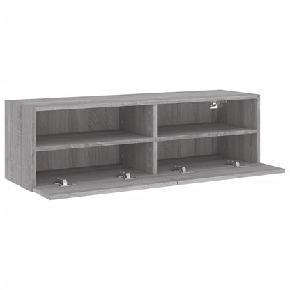 vidaXL TV Wall Cabinet Grey Sonoma 100x30x30 cm Engineered Wood