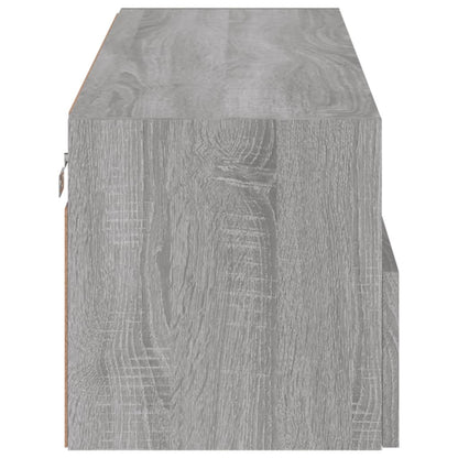 vidaXL TV Wall Cabinet Grey Sonoma 100x30x30 cm Engineered Wood