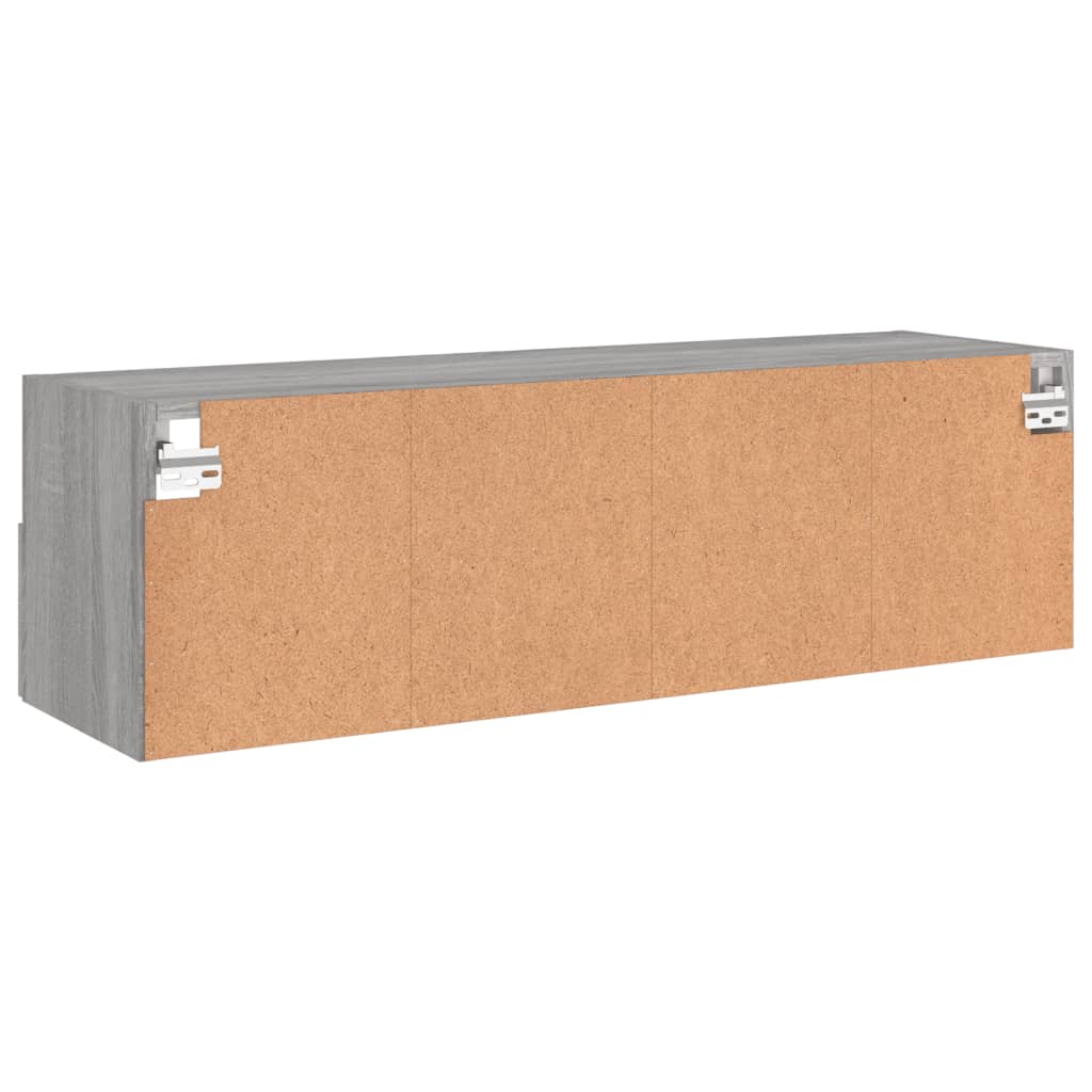 vidaXL TV Wall Cabinet Grey Sonoma 100x30x30 cm Engineered Wood