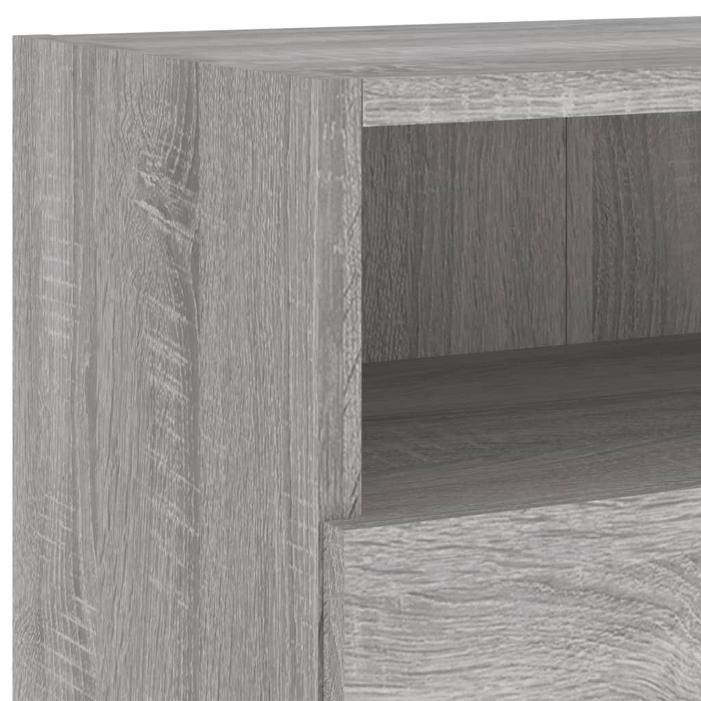 vidaXL TV Wall Cabinet Grey Sonoma 100x30x30 cm Engineered Wood