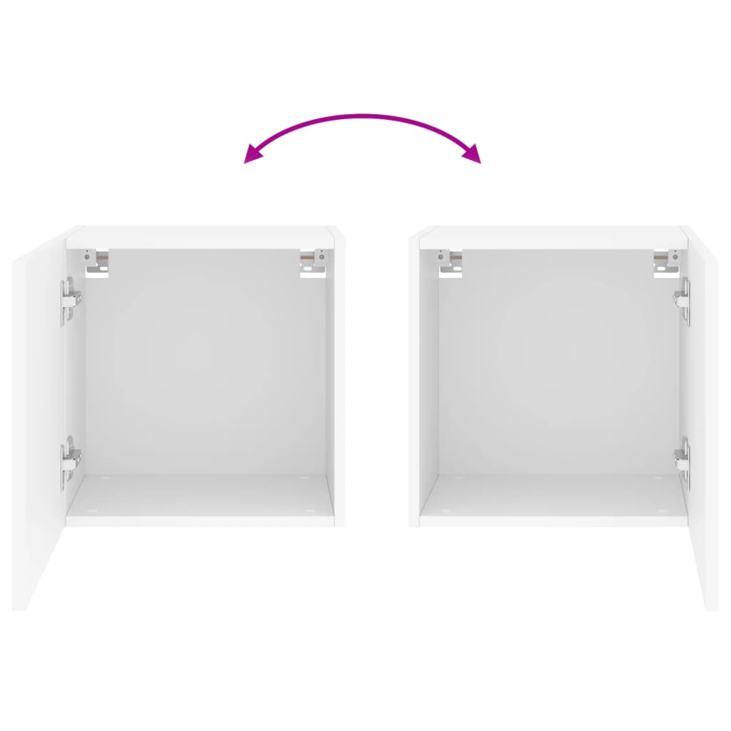 vidaXL TV Wall Cabinet White 40.5x30x40 cm Engineered Wood