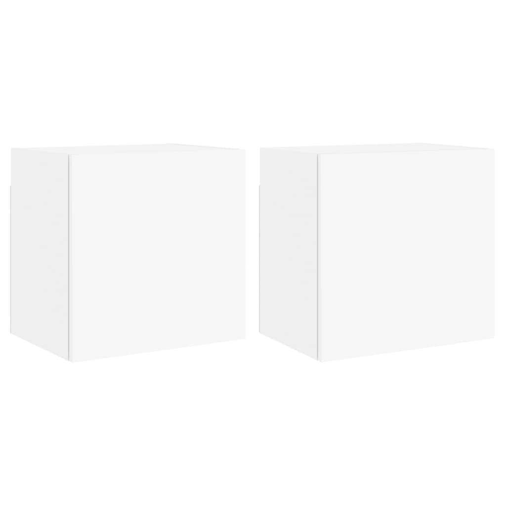 vidaXL TV Wall Cabinets 2 pcs White 40.5x30x40 cm Engineered Wood