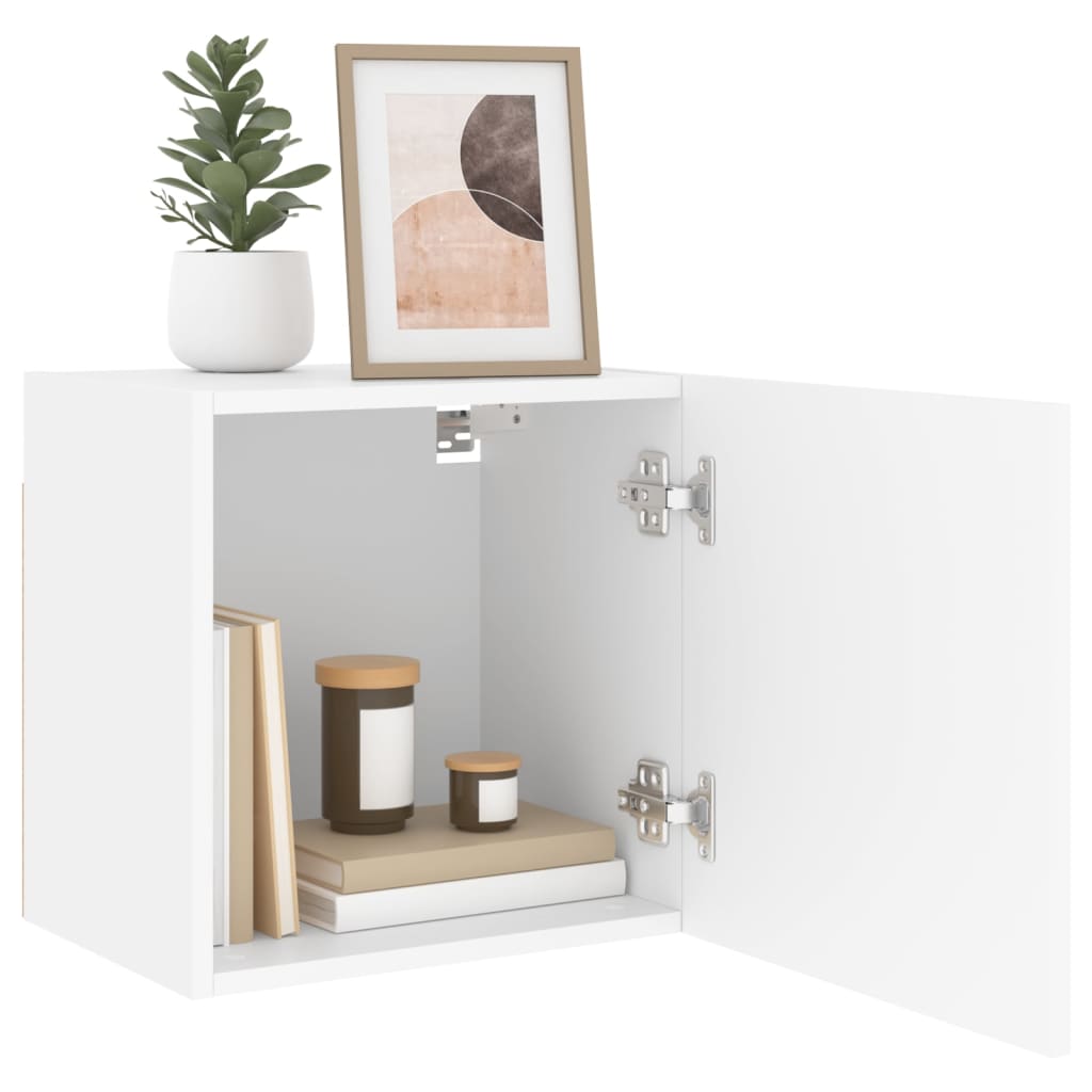 vidaXL TV Wall Cabinets 2 pcs White 40.5x30x40 cm Engineered Wood