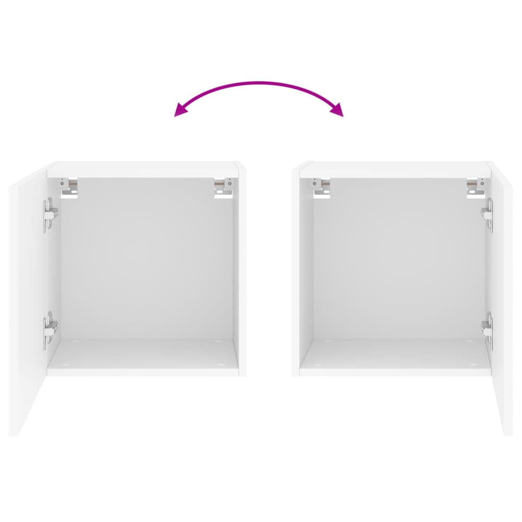 vidaXL TV Wall Cabinets 2 pcs White 40.5x30x40 cm Engineered Wood