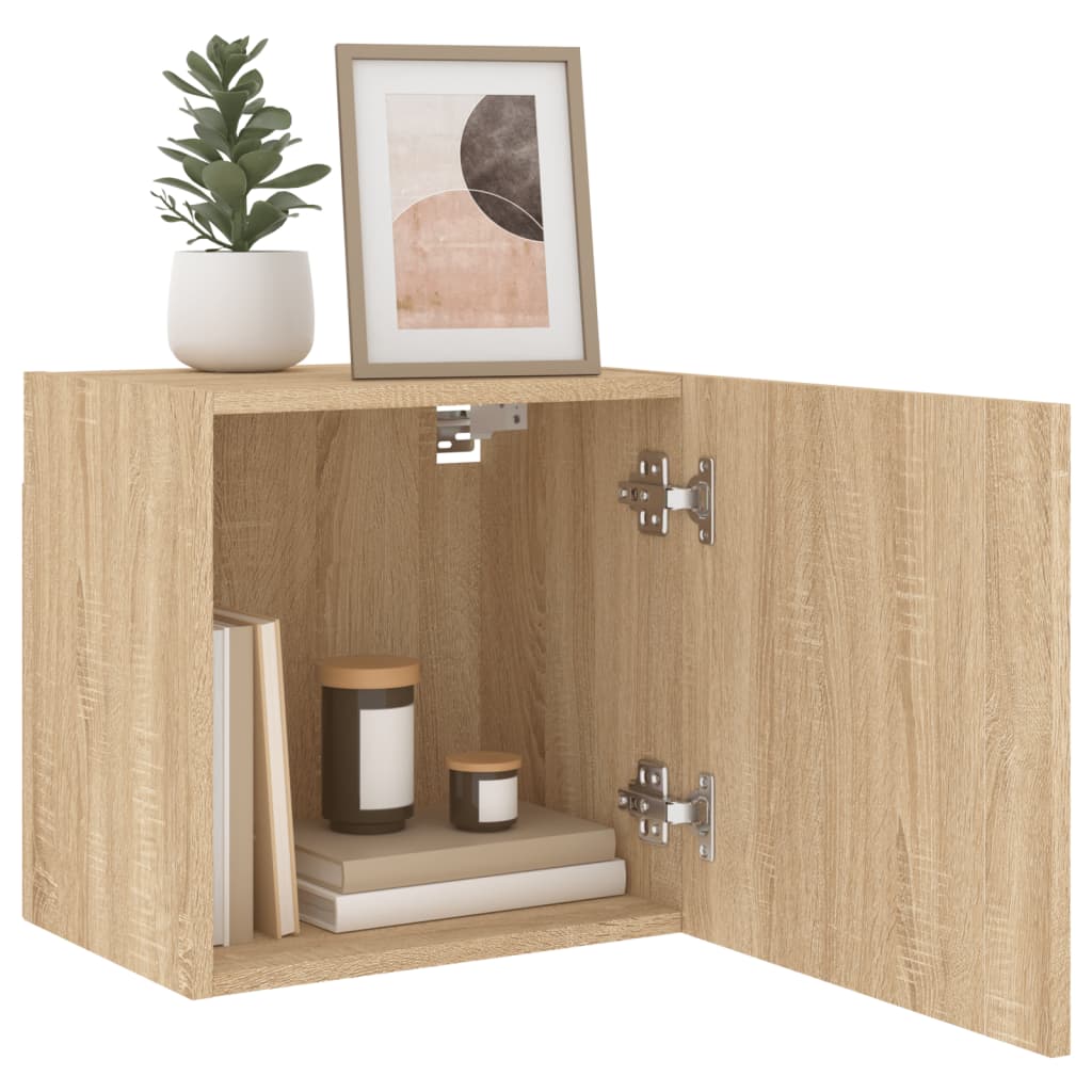 vidaXL TV Wall Cabinet Sonoma Oak 40.5x30x40 cm Engineered Wood