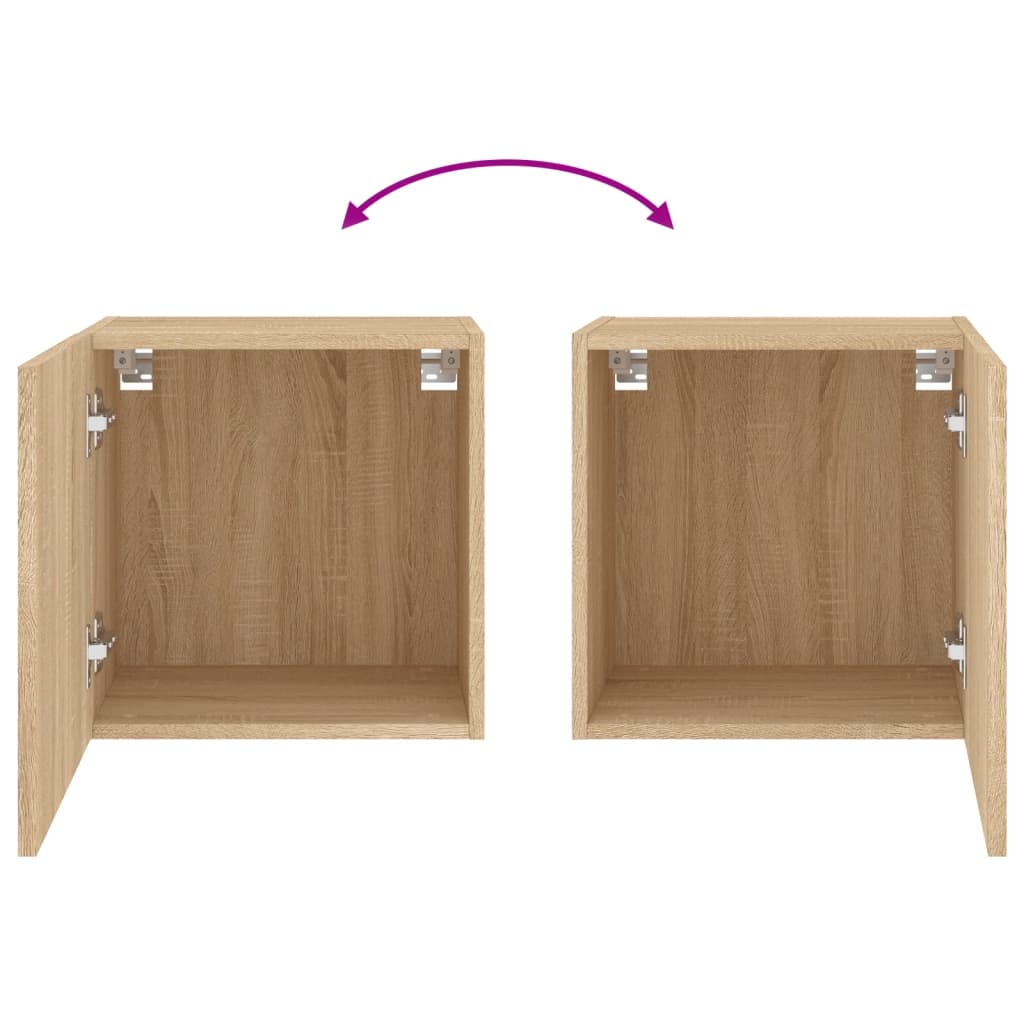 vidaXL TV Wall Cabinet Sonoma Oak 40.5x30x40 cm Engineered Wood