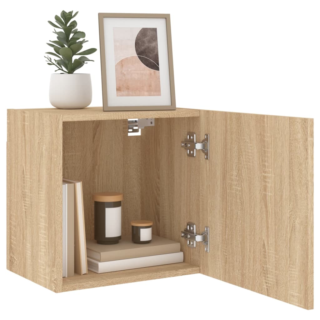 vidaXL TV Wall Cabinets 2 pcs Sonoma Oak 40.5x30x40 cm Engineered Wood