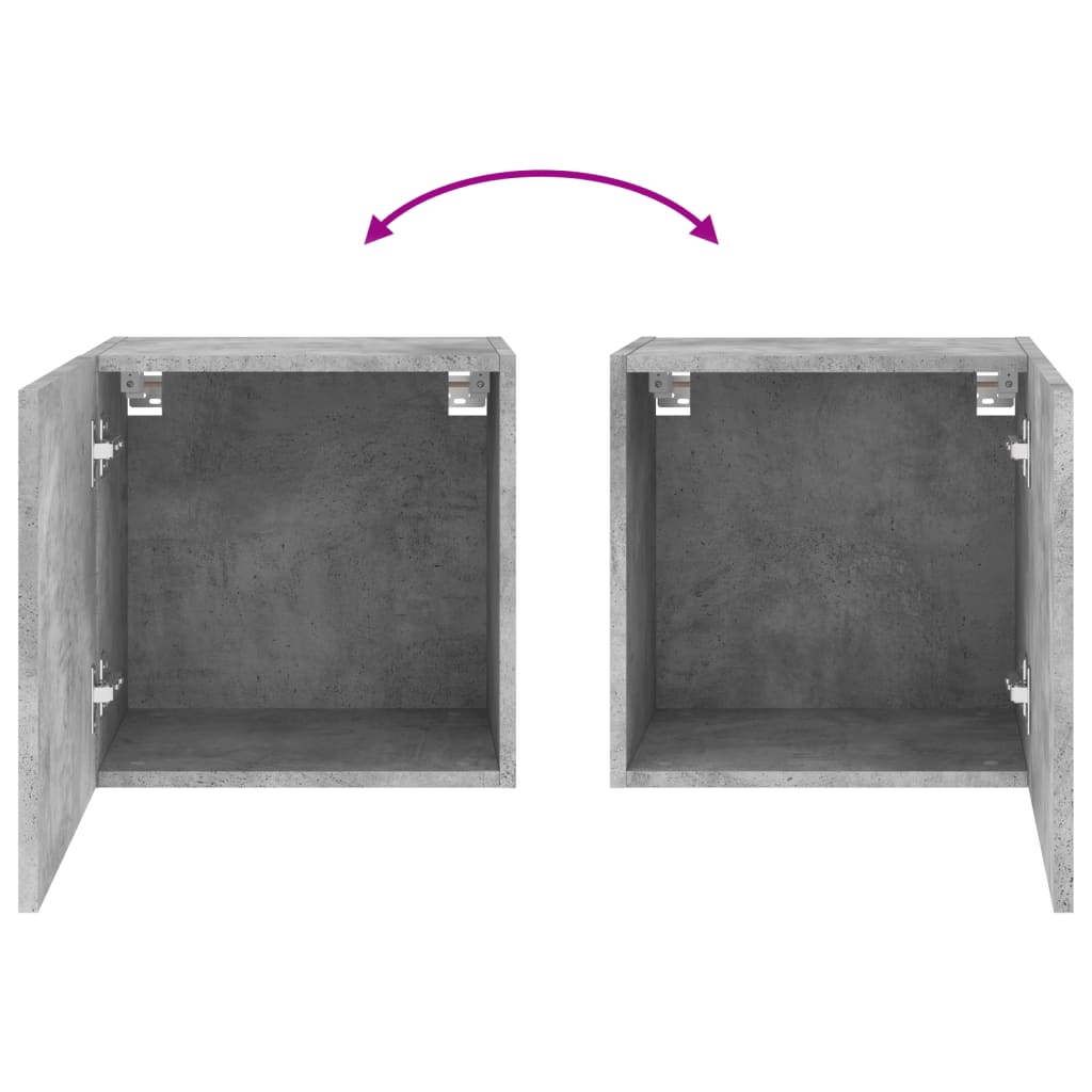 vidaXL TV Wall Cabinet Concrete Grey 40.5x30x40 cm Engineered Wood