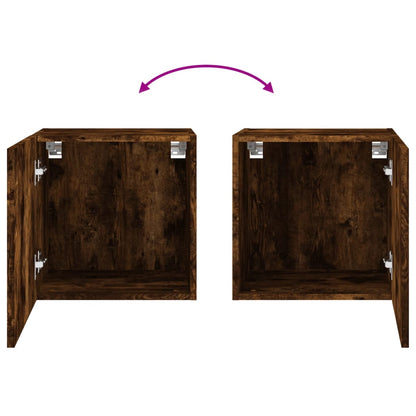 vidaXL TV Wall Cabinets 2 pcs Smoked Oak 40.5x30x40 cm Engineered Wood