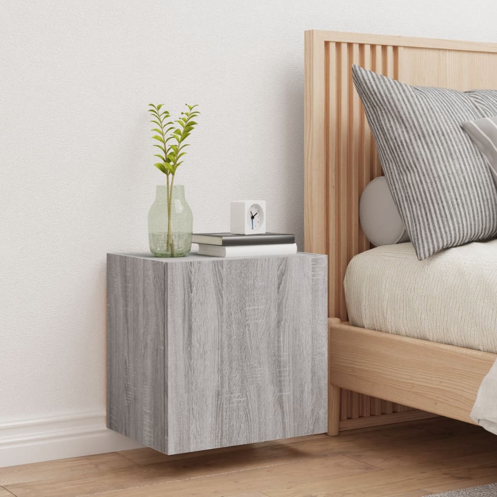 vidaXL TV Wall Cabinet Grey Sonoma 40.5x30x40 cm Engineered Wood