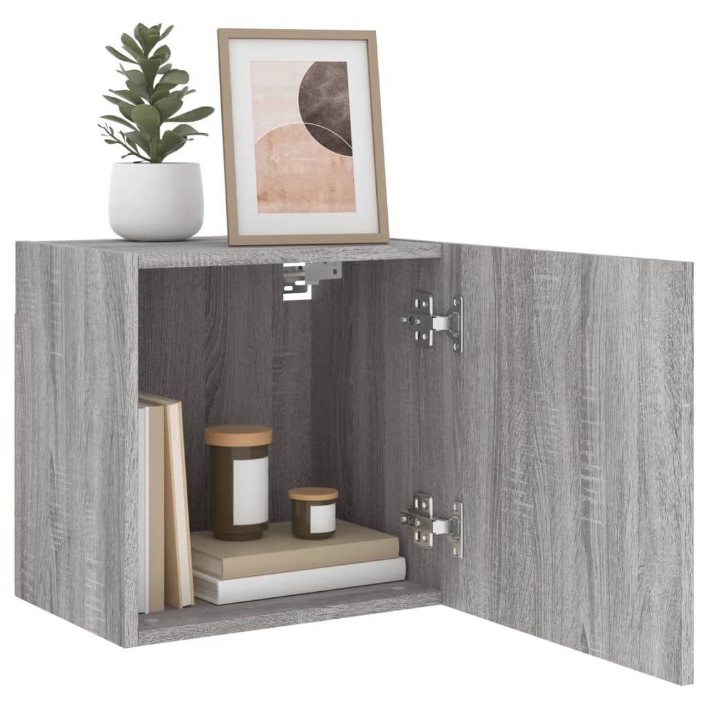 vidaXL TV Wall Cabinet Grey Sonoma 40.5x30x40 cm Engineered Wood